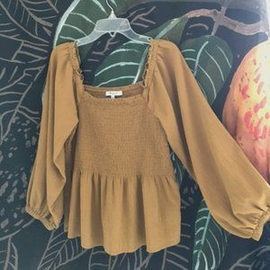 MADEWELL SMOCKED TOP